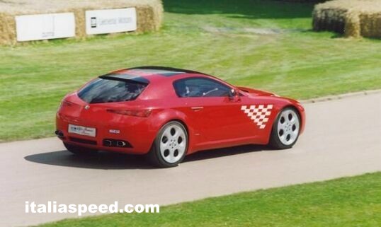 Italdesign's Alfa Romeo based Brera on the course at the Goodwood Festival of Speed