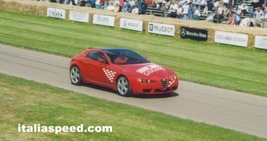 Italdesign's Alfa Romeo based Brera on the course at the Goodwood Festival of Speed