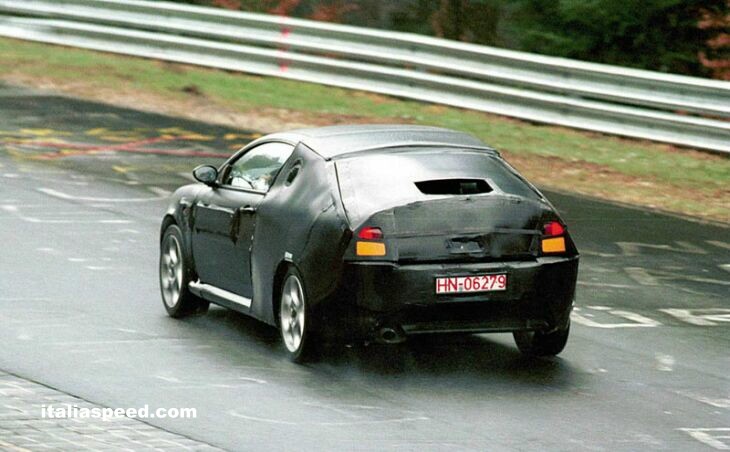 Alfa 156 based Coupe spied testing