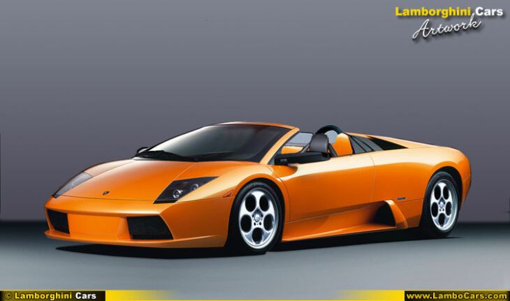 impression of how the Lamborghini Murcielargo Roadster might look