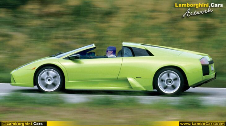 impression of how the Lamborghini Murcielargo Roadster might look