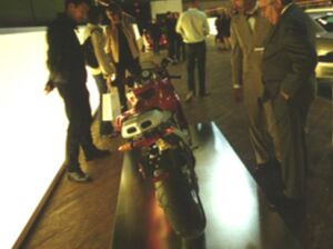 Ducatti motorbike at the 'Italian Avantgarde in Car Design' exhibition, click here to see exhibition views