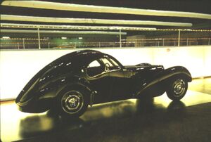 1936 Bugatti Type 57 SC Atlantic at the 'Italian Avantgarde in Car Design' exhibition, click here to visit the art decco section