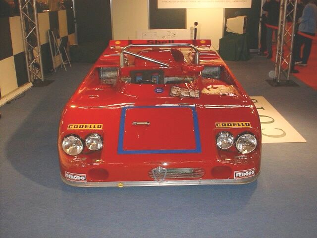 1970's Alfa Romeo Tipo 33 sportscar at the 2003 Autosport International Motorsports Show at the Birmingham NEC