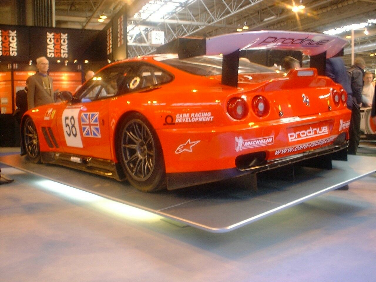 Prodrive Ferrari 550 Maranello GT racer at the 2003 Autosport International Motorsports Show at the Birmingham NEC