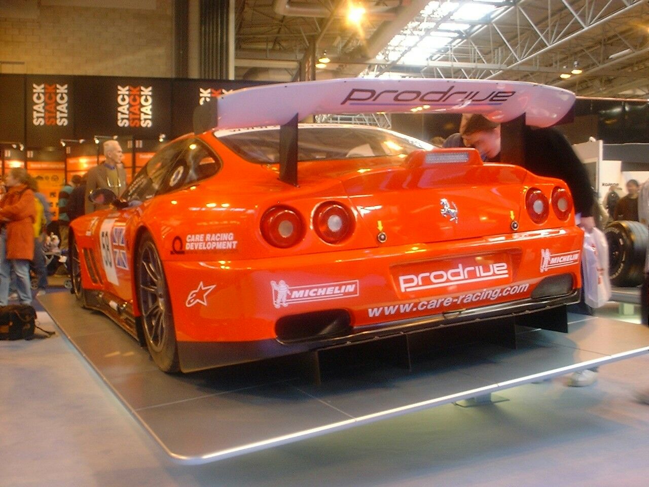 Prodrive Ferrari 550 Maranello GT racer at the 2003 Autosport International Motorsports Show at the Birmingham NEC