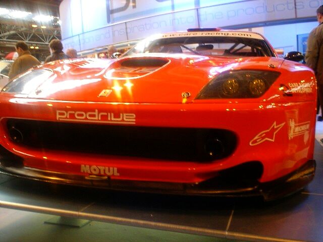 Prodrive Ferrari 550 Maranello GT racer at the 2003 Autosport International Motorsports Show at the Birmingham NEC