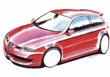 The 328bhp Autodelta Alfa Romeo 147 GTA. Click here to view in high resolution.