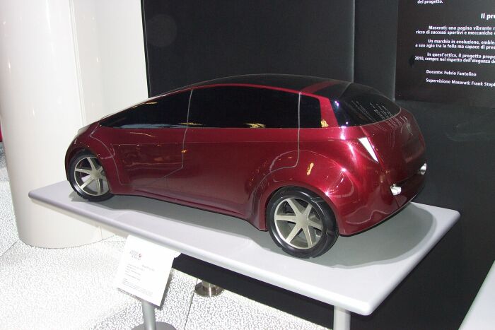 Model on the Maserati stand at the 2003 Bologna Motor Show