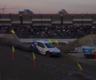 Rally action from the Graphic Arena at the Bologna Motor Show