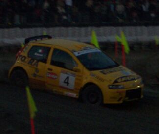 Rally action from the Graphic Arena at the Bologna Motor Show