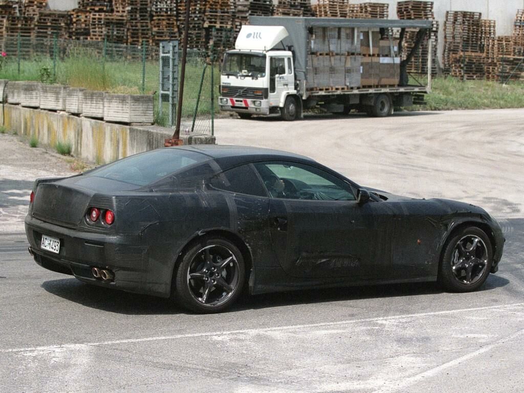 lightly disguised Ferrari 456GT replacement prototype caught testing around Maranello