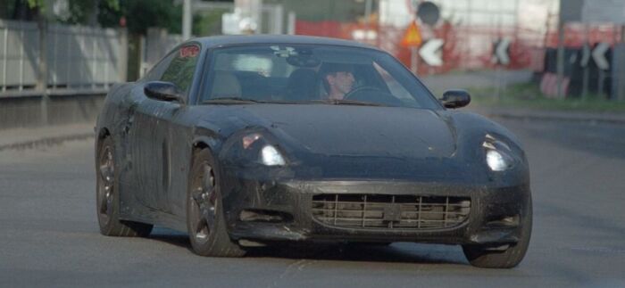 click here to view in high resolution this image of a Ferrari 460 prototype testing around Maranello