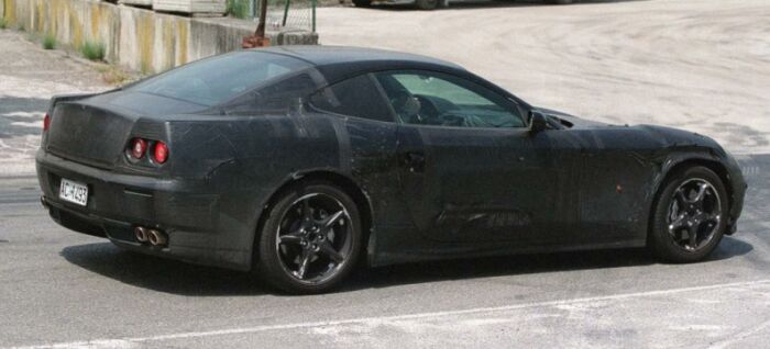 click here to view in high resolution this image of a Ferrari 460 prototype testing around Maranello