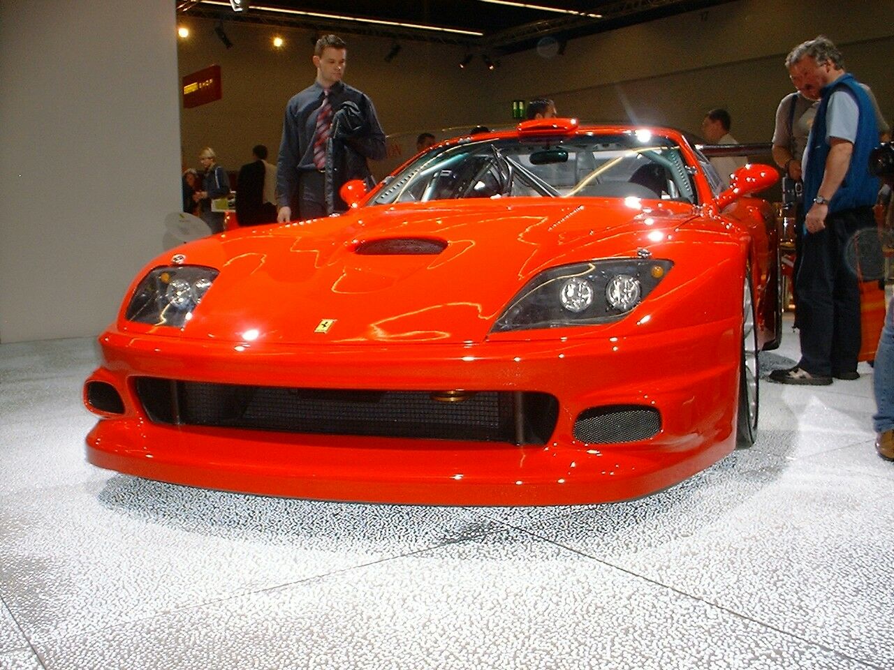 The Ferrari 575GTC is unveiled at the 2003 Frankfurt Motor Show