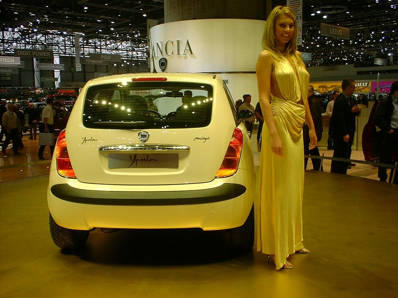 the new Lancia Ypsilon at the 2003 Geneva Motor Show