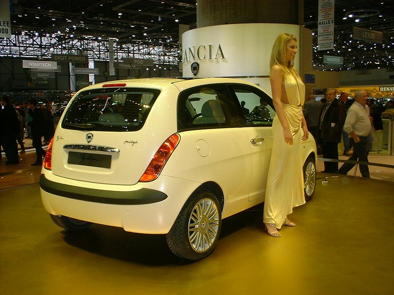 the new Lancia Ypsilon at the 2003 Geneva Motor Show