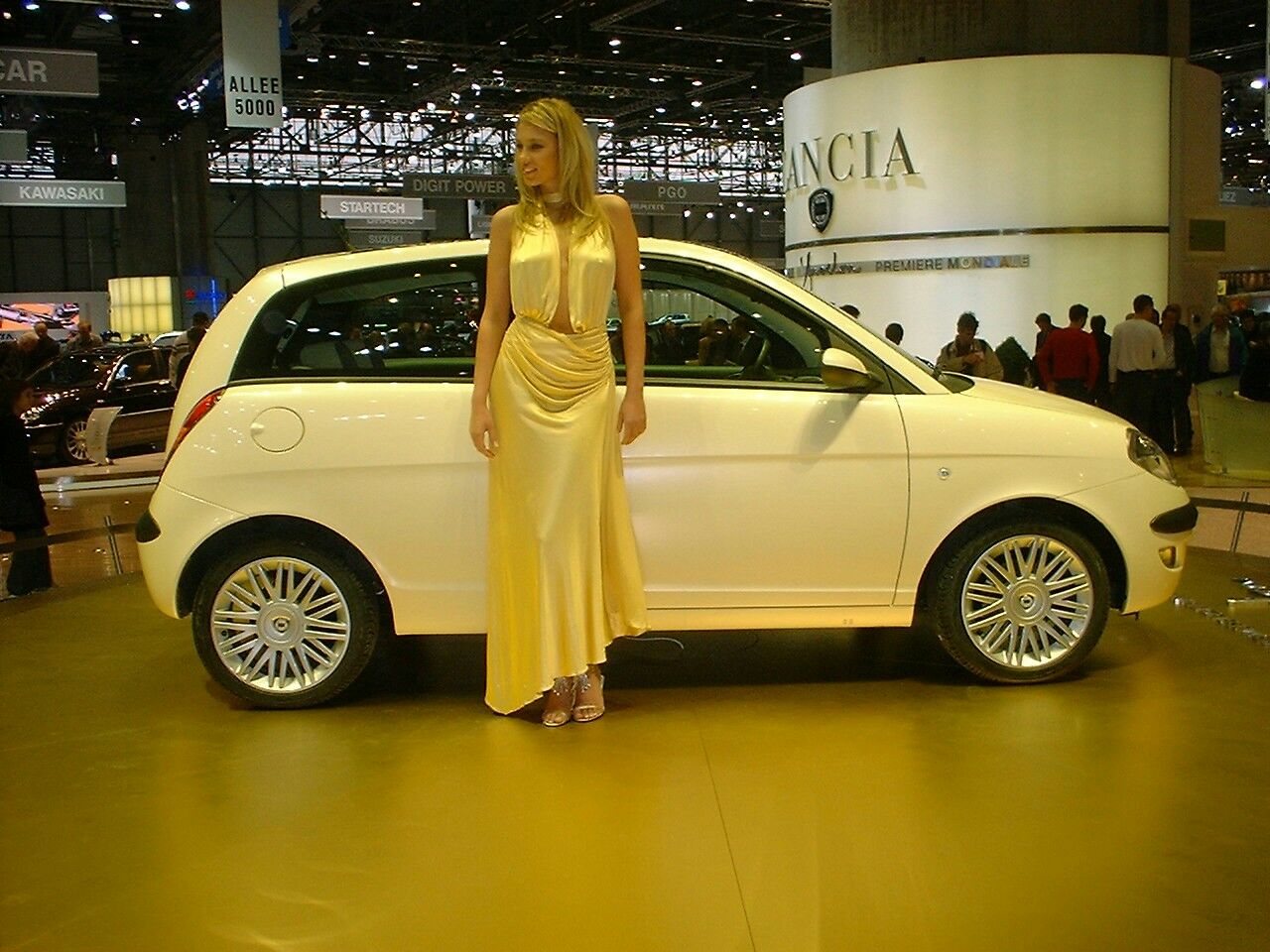 the new Lancia Ypsilon at the 2003 Geneva Motor Show