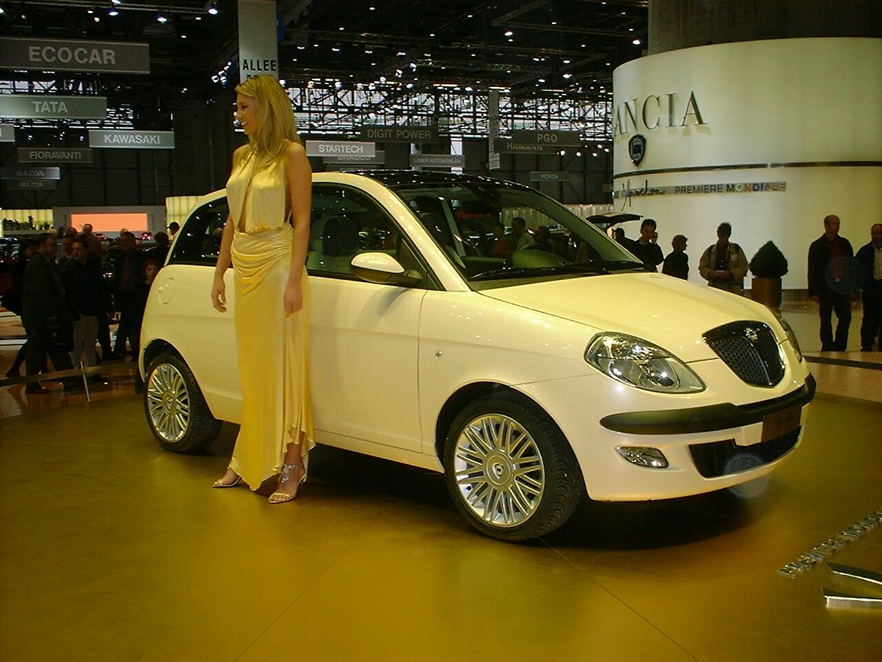 the new Lancia Ypsilon at the 2003 Geneva Motor Show