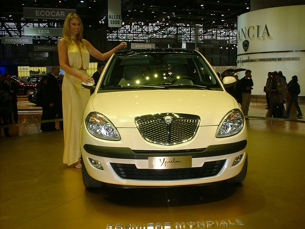 the new Lancia Ypsilon at the 2003 Geneva Motor Show