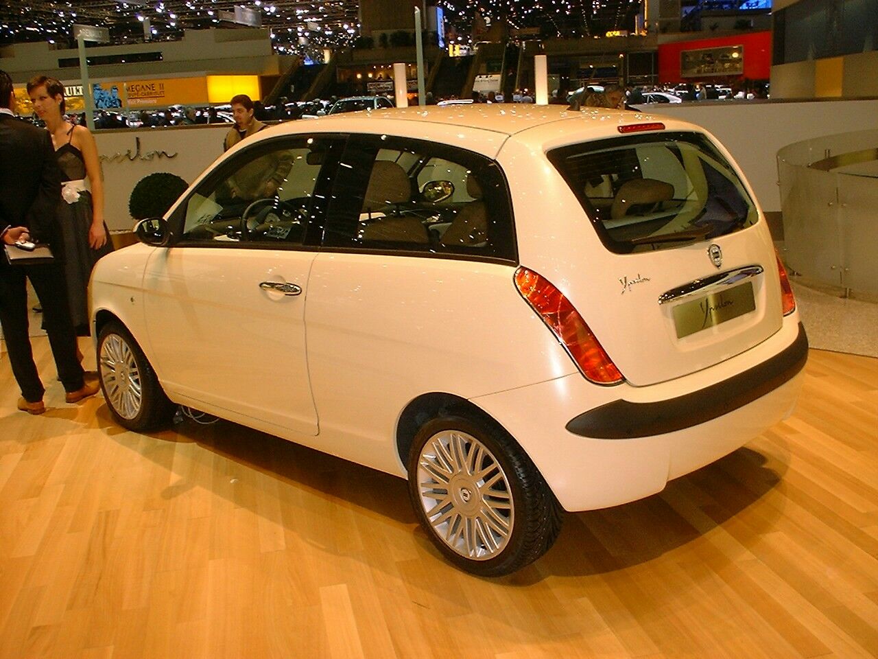 the new Lancia Ypsilon at the 2003 Geneva Motor Show