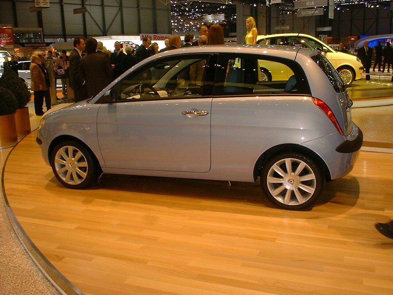 the new Lancia Ypsilon at the 2003 Geneva Motor Show