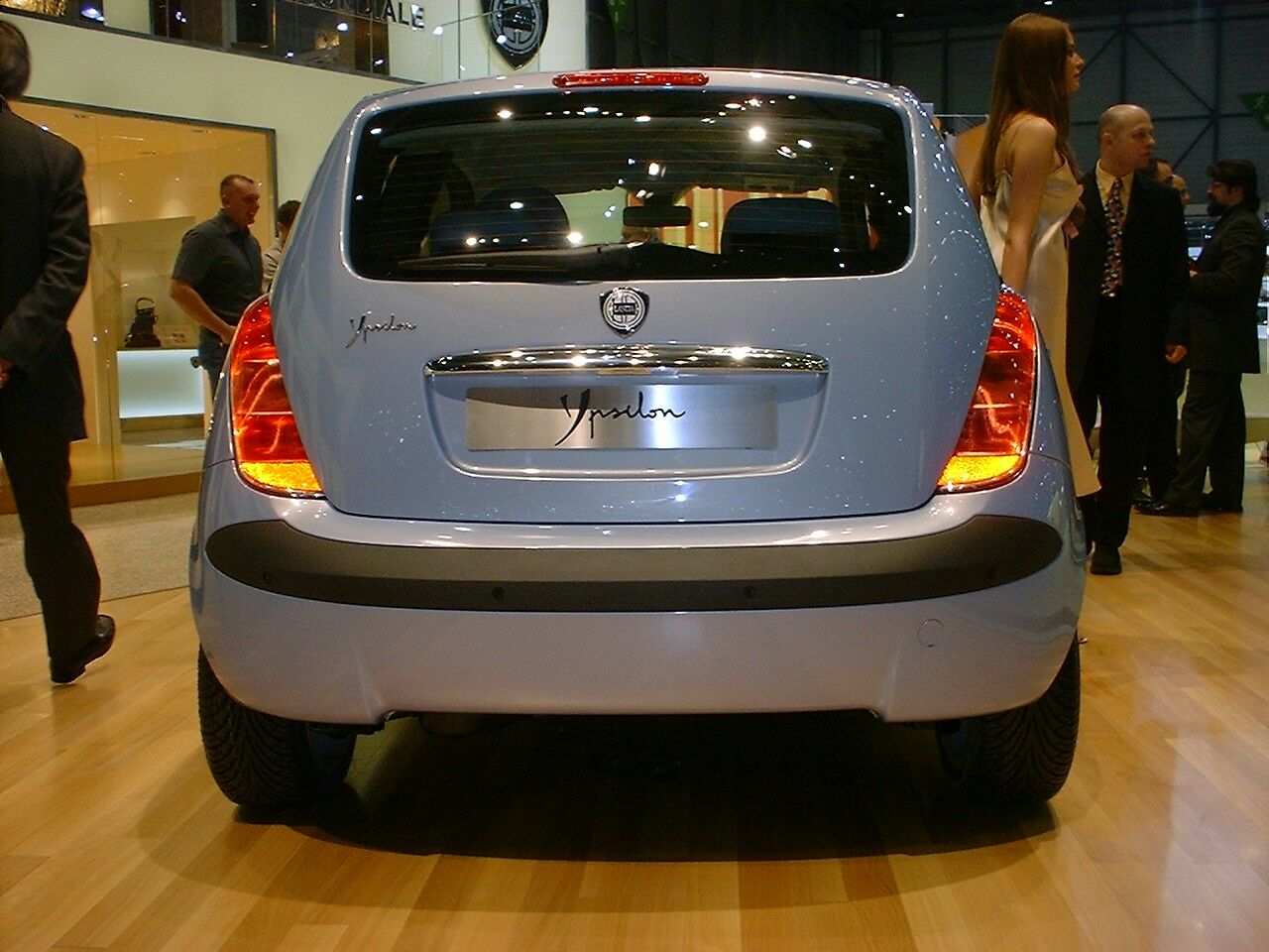 the new Lancia Ypsilon at the 2003 Geneva Motor Show