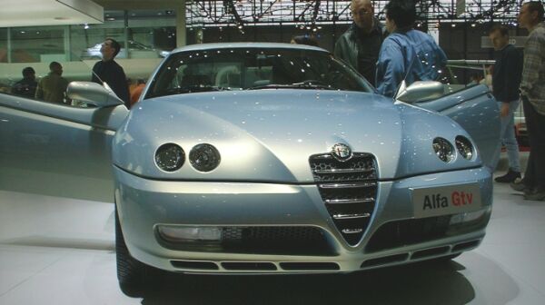 click here to see this image of the new Alfa Romeo GTV 3.2-litre V6 at the Geneva Motor Show in high resolution