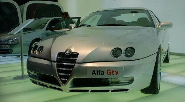 click here to see this image of the new Alfa Romeo GTV 3.2-litre V6 at the Geneva Motor Show in high resolution