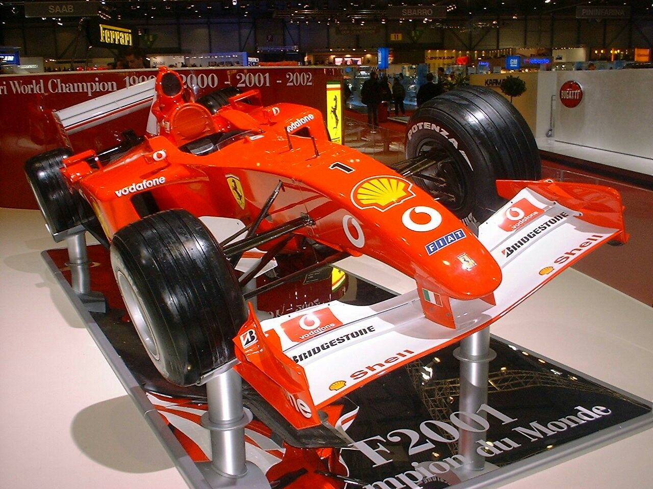 Ferrari F2002 F1 car at the 2003 Geneva Motor Show