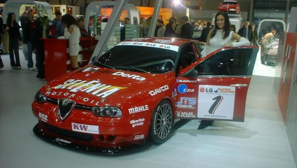 Click here to see this image of the Alfa Romeo 156 GTA SuperTouring 2000 at the Geneva Motor Show in high resolution