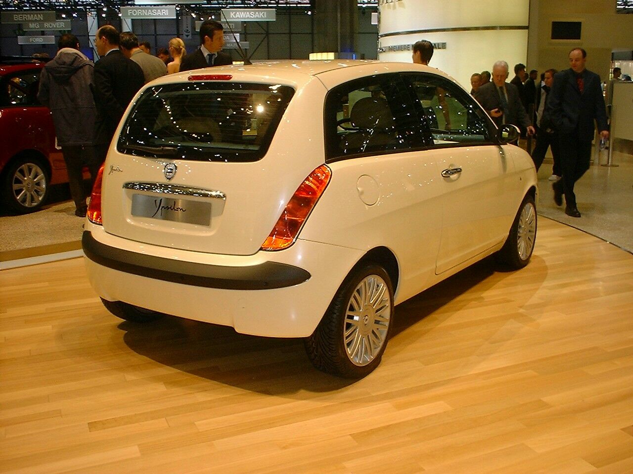 the new Lancia Ypsilon at the 2003 Geneva Motor Show