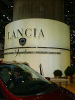 click to view this image of the Lancia stand at the 2003 Geneva Motor Show in high resolution