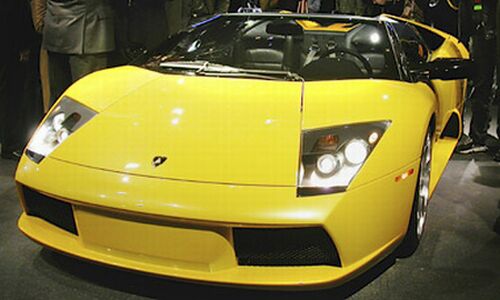 the wraps have come off the Lamborghini Murcielago Roadster concept in Detroit