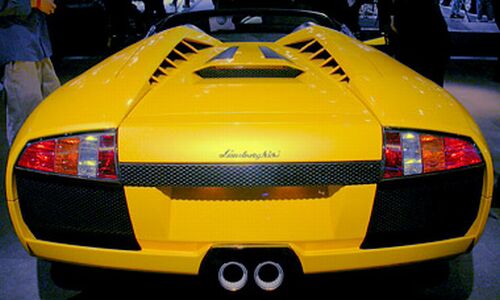 the wraps have come off the Lamborghini Murcielago Roadster concept in Detroit