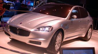 click here to enlarge this image of the Maserati Kubang GT Wagon at the 2003 Detroit Motor Show