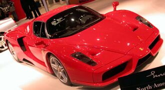 click here to enlarge this image of the Ferrari Enzo at the 2003 Detroit Motor Show