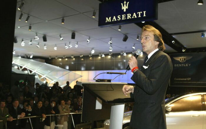 Ferari-Maserati Group President Luca di Montezemolo officially unveils the Maserati Kubang GT Wagon at the Detroit Motor Show