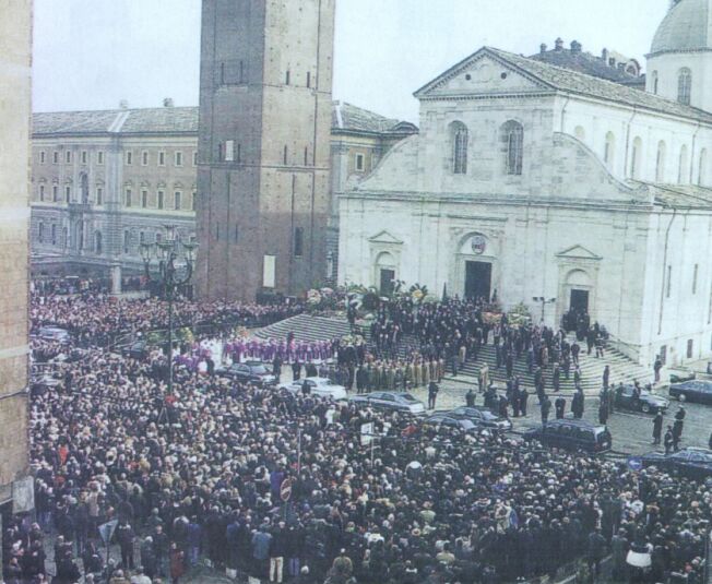 Giovanni Agnelli's funeral in Turin yesterday