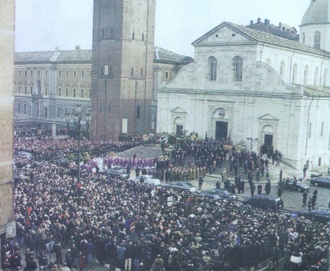 Giovanni Agnelli's funeral in Turin yesterday