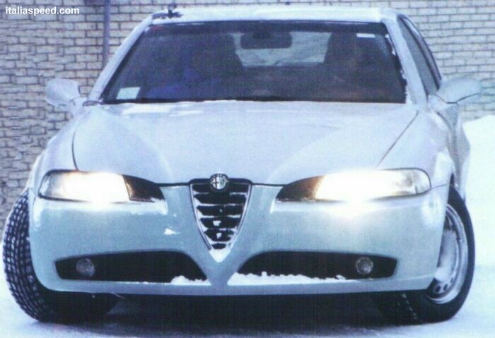 Alfa Romeo 166 restyling undergoing trials