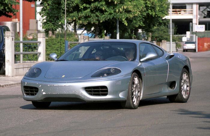 the revised Ferrari 400 Modena caught testing undisguised around Maranello