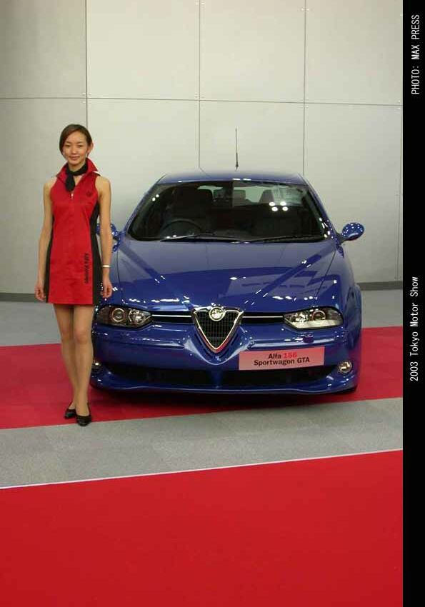 Alfa Romeo 156 Sportwagon GTA at the 2003 Tokyo Motor Show. Photo: Max Press.