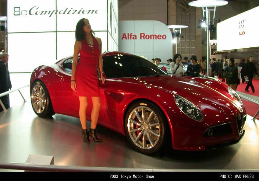 Alfa Romeo 8c Competizione at the 2003 Tokyo Motor Show. Photo: Max Press.