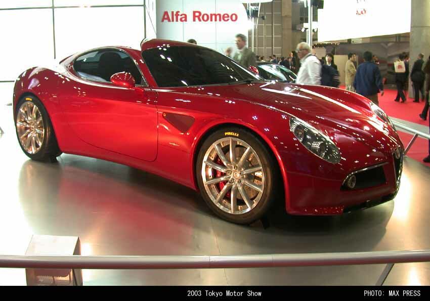 Alfa Romeo 8c Competizione at the 2003 Tokyo Motor Show. Photo: Max Press.