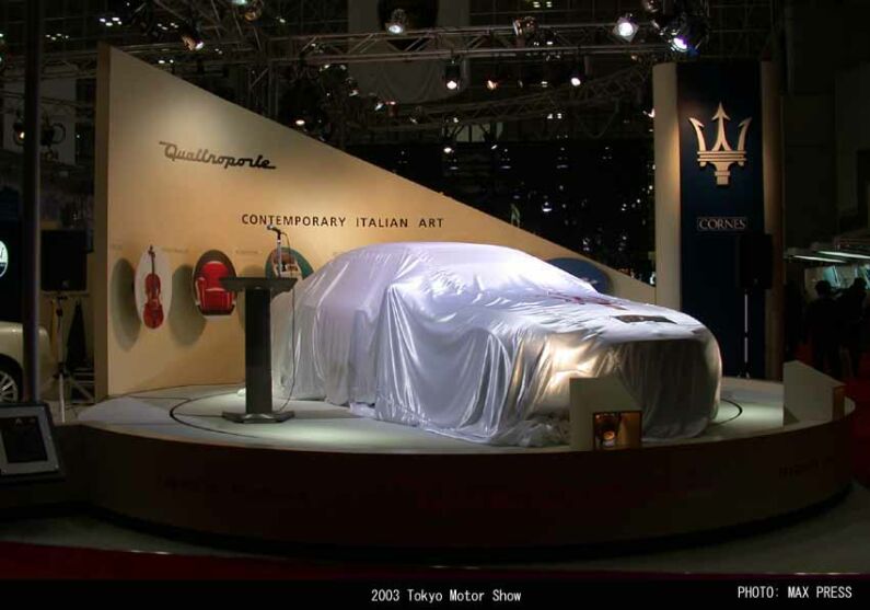 Maserati Quattroporte at the 2003 Tokyo Motor Show. Photo: Max Press.