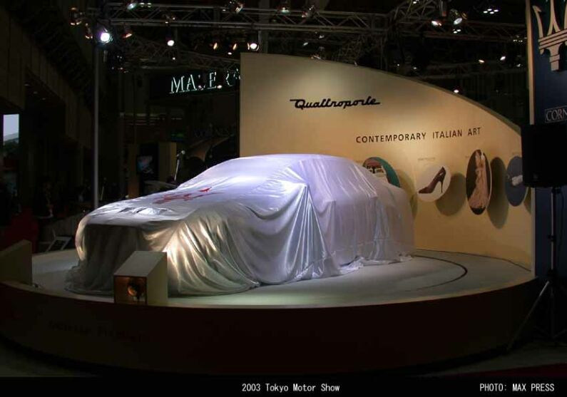 Maserati Quattroporte at the 2003 Tokyo Motor Show. Photo: Max Press.