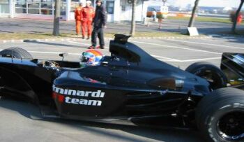 Justin Wilson in the Minardi at Fiorano, click for more detail
