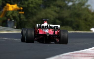 Ferrari during qualifying in Hungary