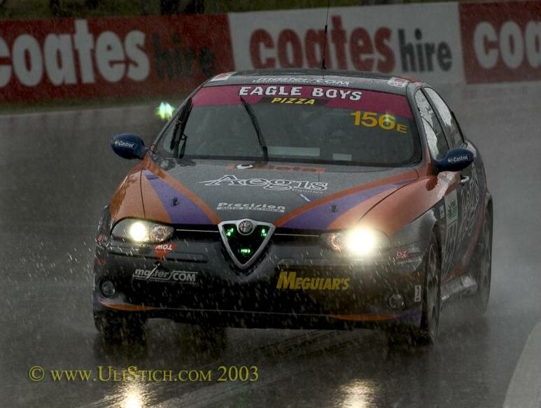 The Alfa Romeo 156GTA during the Bathurst 24 Hours last month